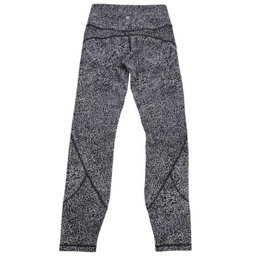 Lululemon In Movement Tight 25" In Diffuse Starlight Black Size 4 - Picture 6 of 9